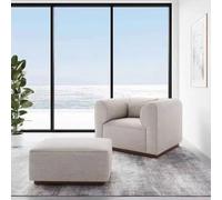 KIBONCY Extra-Wide Deep Loveseat Sofa, Comfortable and deepened fabric sofa, for Space Bedroom Apartment Office(Single)