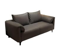 KIBONCY Faux Leather Loveseat Sofa, Oversized Rolled Arm 2 Seater Comfort Small Couch, Multi Color Modern for Rental House Bedroom