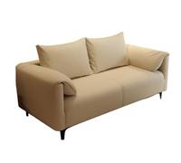 KIBONCY Faux Leather Loveseat Sofa, Oversized Rolled Arm 2 Seater Comfort Small Couch, Multi Color Modern for Rental House Bedroom