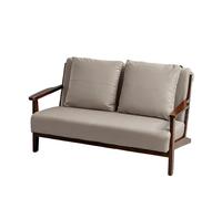 KIBONCY Faux Leather Solid Wood Frame Accent Chair Mid-Century Modern,Upholstered Reading Arm with Cushion for Living Room Bedroom(6)