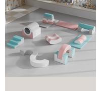 KIBONCY Foam Climbing Blocks for Toddlers, Soft Set Indoor Play Gym for Crawling and Sliding for , Playset(C)