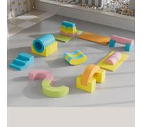 KIBONCY Foam Climbing Blocks for Toddlers, Soft Set Indoor Play Gym for Crawling and Sliding for , Playset(B)