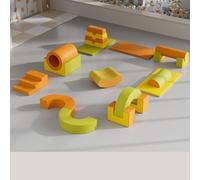 KIBONCY Foam Climbing Blocks for Toddlers, Soft Set Indoor Play Gym for Crawling and Sliding for , Playset(F)