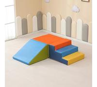 KIBONCY Foam Climbing Blocks for Toddlers with Ramp & Stairs for Soft Play Gym Set, Toddler Toys for Crawling & Sliding, Easy to Clean(A)