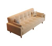 KIBONCY Folding Futon Sofa Couch Mid-Century Modern Tufted Upholstered Loveseat, with Solid Wood Frame,for Bedroom, Living Room(B,140cm)