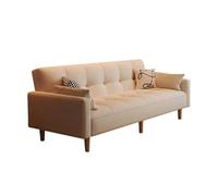 KIBONCY Folding Futon Sofa Couch Mid-Century Modern Tufted Upholstered Loveseat, with Solid Wood Frame,for Bedroom, Living Room(C,200cm)