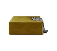 KIBONCY Foot Rest Stool Ottoman Module for Modular Sectional Sofa Removable Washable Velvet Try-On for Shoe Clothing Store(4,80x80x40cm)