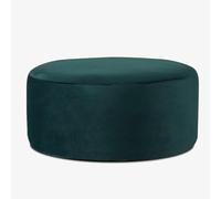 KIBONCY Footstool Fabric Sofa Stool Round Performance Velvet Upholstered Ottoman Pouf, Foot,for Living Room & Bedroom(C,100cm)