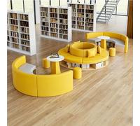 KIBONCY For School Activity Center, Modular Curved Library Sofa, for Co-Working Space, Waiting Lounge or Office Reception(G)
