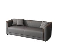 KIBONCY Full All Around Front and Back Leather Sofa Faux Small Loveseat,Cushion Couch for Bedroom Living Room or Office(A,68cm)