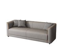 KIBONCY Full All Around Front and Back Leather Sofa Faux Small Loveseat,Cushion Couch for Bedroom Living Room or Office(C,120cm)