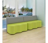 KIBONCY Genitore - Bambino Asilo e istituto di formazione Divano a forma di onda dell'aula di danza Miscelazione for l'area di riposo nella sala delle attività del Museo della scienza(100x60x72cm)