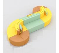 KIBONCY Gruppo di divani modulari flessibili dal design astratto, ideali for creare aree lounge e di attesa creative in uffici, studi o spazi residenziali innovativi.(A)