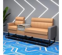 KIBONCY Heavy Load Billiard Hall Two-Seat Seating, Double Seat Sofa, PU Leather Pool Luxury Viewing with Marble Side Table(E)