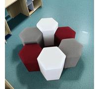 KIBONCY Hexagon Modular Stool Set, Change Shoe Stool, for Playroom, Classroom & Office Collaborative Space (A,30X30X30cm)