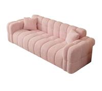 KIBONCY Home Decor 3 Seater Tufted Couch, Premium Soft Fleece Cloud Upholstered Sofa with Throw Pillows, Sturdy Indoor Furniture for Small Living Spaces(C,200cm)