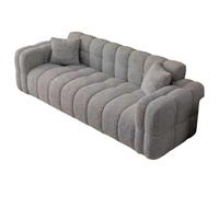 KIBONCY Home Decor 3 Seater Tufted Couch, Premium Soft Fleece Cloud Upholstered Sofa with Throw Pillows, Sturdy Indoor Furniture for Small Living Spaces(B,240cm)