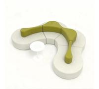 KIBONCY Hotel Lobby & Office Reception Modular Leisure Sofa, Contemporary Curved Booth Seating for Business Lounge, Company Training Room, Waiting Area & Guest Reception Couch(E)