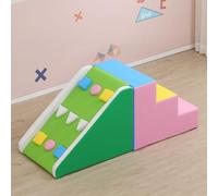 KIBONCY Indoor Baby Foam Climbing Blocks Soft Play Set with PU Leather Toys for Toddlers, for Crawling for Infant, Babies & Kids(E)