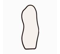 KIBONCY Irregular Full Length Mirror, Wall Mounted Floor Wooden Frame Leaning for Entryway Bedroom Bathroom Living Room(B,220x100cm)