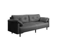 KIBONCY Leather Business Sofa and Coffee Table Set uton Bed, Sleeper, Small Couch with Storage Adjustable Armrests Pillows,for Living Room, Bedroom(C,200cm)