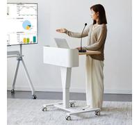 KIBONCY Leggio Portatile, podio for conferenze, Piattaforma for, Tavolo for aule di Formazione, for presentazioni Regolabile in Altezza, del Presidente(D)