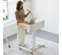 KIBONCY Leggio Portatile, podio for conferenze, Piattaforma for, Tavolo for aule di Formazione, for presentazioni Regolabile in Altezza, del Presidente(C)