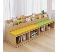 KIBONCY Libreria For Biblioteca Dalla Forma Speciale, Divano Curvo Integrato, Libro Illustrato, Contenitore E Unità Scolastica, Area Di Riposo Multifunzionale(B)