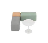KIBONCY Lightweight Modular Cube Seating Set, Easy-to-Rearrange Chairs PU Leather Upholstered Ottomans & for Home & Commercial Spaces(F)
