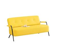 KIBONCY Love Seat Mini Couch Small Settee Loveseat Bench for Living Room, Modern Accent Chairs, Mid-Century Armchair PU Leather Chair(D,115cm)