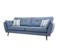 KIBONCY Loveseat Sofa, Mid Century Modern Decor Love Seat Sofas and Couches Comfy Linen with Spring Cushion, Solid Wood Frame, for Bedroom(1,2.2m)