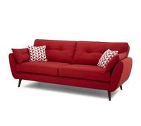 KIBONCY Loveseat Sofa, Mid Century Modern Decor Love Seat Sofas and Couches Comfy Linen with Spring Cushion, Solid Wood Frame, for Bedroom(4,0.9m)