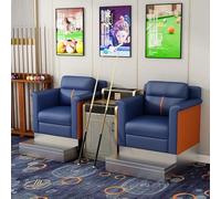 KIBONCY Luxury Billiard Room Viewing Couch Set, Heavy-Duty Upholstered Pool Hall Seating, Modern Game Sofa with Metal Footrest(J)