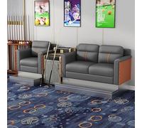 KIBONCY Luxury Billiard Room Viewing Couch Set, Heavy-Duty Upholstered Pool Hall Seating, Modern Game Sofa with Metal Footrest(H)