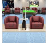 KIBONCY Luxury Pool Hall Lounge Sofa & Chair, Heavy-Duty Upholstered Viewing Seating with Cup Holders for Club & Tournament Use(A)