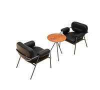 KIBONCY Mid-Century Accent Chair, Office Kitchen Nordic Dining Arm Luxury Salon Minimalist Comfortable for Study Room Bedroom(1)