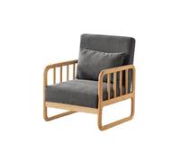 KIBONCY Mid-Century Modern Accent Chair with Solid Wood Frame, Linen Upholstered Armchair Comfortable for Living Room Office(B,130cm)