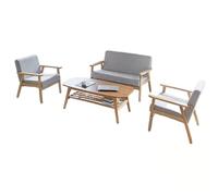 KIBONCY Mid Century Modern Accent Chair with Solid Wood Frame Upholstered Living Room Chairs Lounge Arm(4)