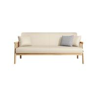 KIBONCY Mid-Century Modern Cat Scratch Loveseat, Solid Wood Frame Upholstered Sofa Pet-Friendly Leather,for Living Room(B,155cm)