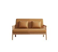 KIBONCY Mid-Century Modern Cat Scratch Loveseat, Solid Wood Frame Upholstered Sofa Pet-Friendly Leather,for Living Room(A,180cm)