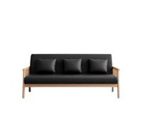 KIBONCY Mid-Century Modern Cat Scratch Loveseat, Solid Wood Frame Upholstered Sofa Pet-Friendly Leather,for Living Room(D,122cm)
