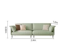 KIBONCY Mid-Century Modern Couch,Faux Leather Sofa for Living Room, Comfy Loveseat Sofas & Couches, for(2.4m)