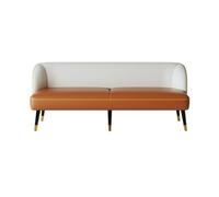 KIBONCY Mid-Century Modern Couch, Leather Couches for Living Room, Comfy, Faux Sofa 3 Seater Cushions(1,198x58x70cm)