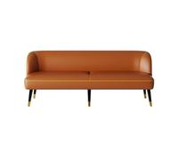 KIBONCY Mid-Century Modern Couch, Leather Couches for Living Room, Comfy, Faux Sofa 3 Seater Cushions(2,198x58x70cm)