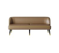KIBONCY Mid-Century Modern Couch, Leather Couches for Living Room, Comfy, Faux Sofa 3 Seater Cushions(5,145x58x70cm)