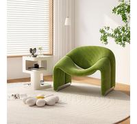 KIBONCY Mid Century Modern Couch, Upholstered Faux,Light Luxury Single Sofa Chair,for Living Room Balcony Office(5)