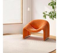 KIBONCY Mid Century Modern Couch, Upholstered Faux,Light Luxury Single Sofa Chair,for Living Room Balcony Office(3)