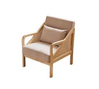 KIBONCY Mid Century Modern Rattan Accent Chair with Solid Wood Frame, Natural &, for Small Spaces(C,150cm)