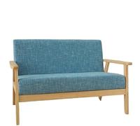 KIBONCY Mid-Century Modern Solid Wood Armchair with High-Density Sponge Cushion Plush Chenille Living Room Chair for Bedroom, Apartment(2)