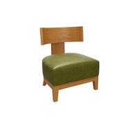 KIBONCY Mid Century Vintage Wood Frame Accent Chair & Double Loveseat Sofa Set,Leather Arm & Armless Side Chairs, Multi-Color Compact Seating for Living Room(F)